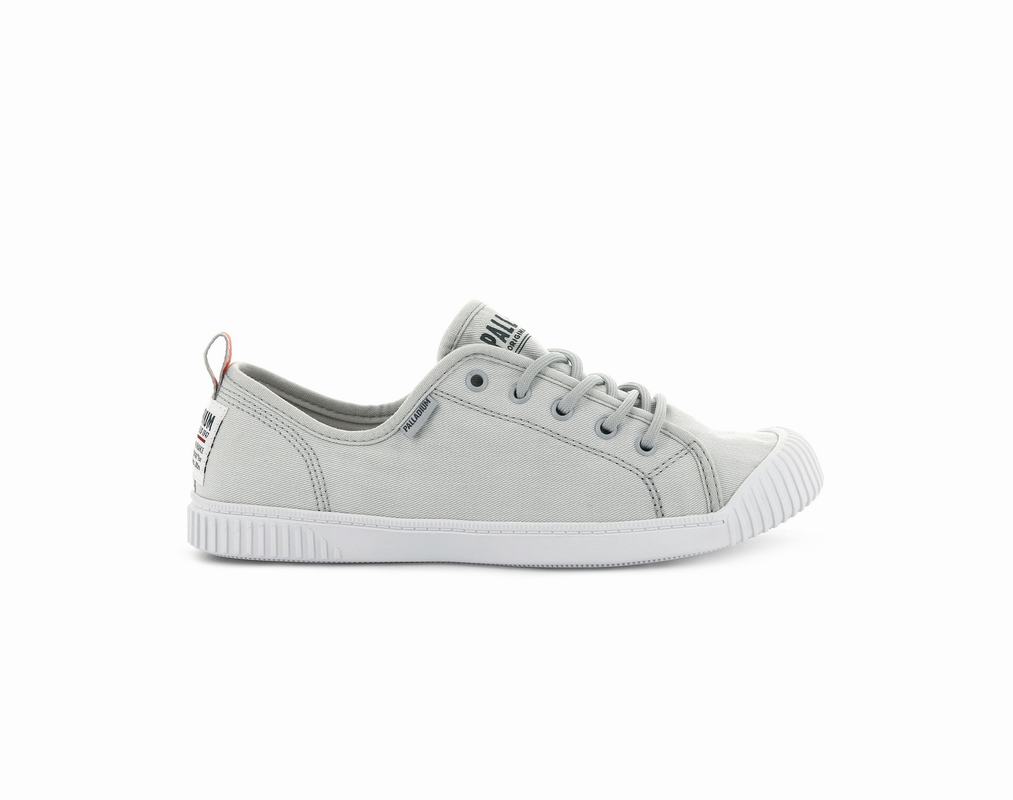 Palladium Easy Lace Canvas Womens Low Top Sneakers Grey Australia [MOLDUY-731]